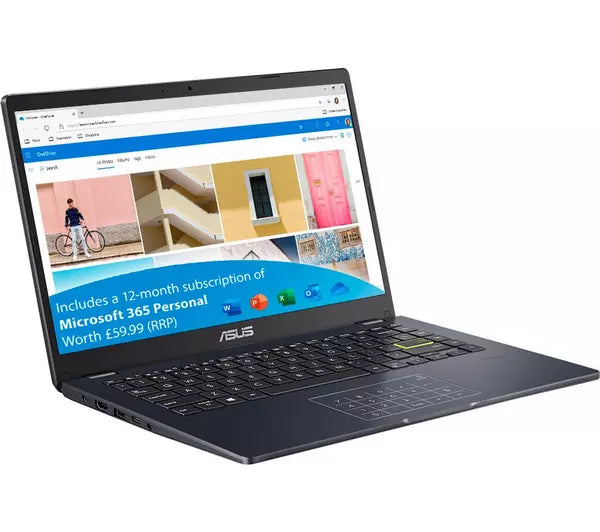 Asus E410MA-EK163TS 1 Year RTB Intel N4020 4Gb 128Gb SSD 14" FHD Windows 11 S - Blue - Baztex