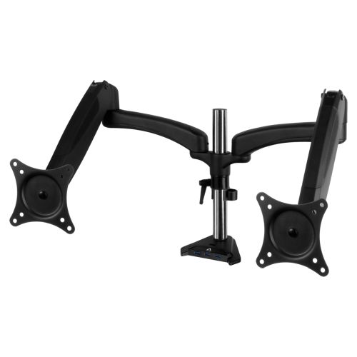 Arctic Z2-3D Gen 3 Dual Monitor Arm with 4-Port USB 3.2 Hub, Gas Spring, up to 34" Monitors, 180° Swivel, 360° Rotation - Baztex Monitor Arms/Brackets