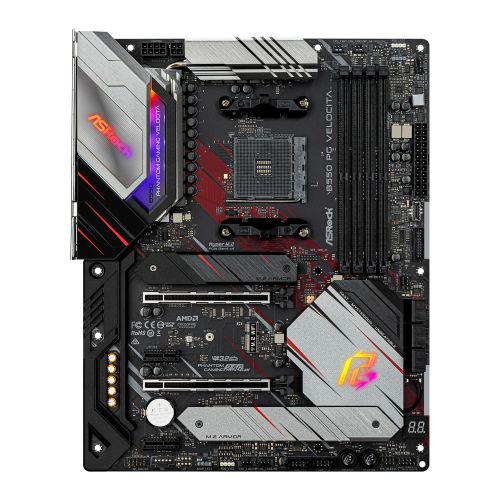 Asrock B550 PHANTOM GAMING VELOCITA, AMD B550, AM4, ATX, 4 DDR4, HDMI, XFire, 2.5GB LAN, PCIe4, RGB Lighting, M.2 - Baztex Motherboards