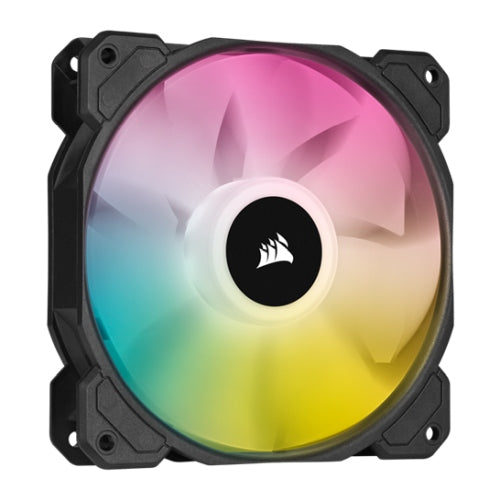 Corsair iCUE SP120 ELITE Performance 12cm PWM RGB Case Fan, 8 ARGB LEDs, Hydraulic Bearing, Single Fan Expansion Pack - Baztex Cooling