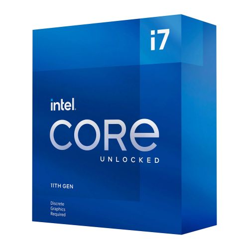 Intel Core i7-11700KF CPU, 1200, 3.6 GHz (5.0 Turbo), 8-Core, 125W, 14nm, 16MB Cache, Overclockable, Rocket Lake, No Graphics, NO HEATSINK/FAN - Baztex Processors