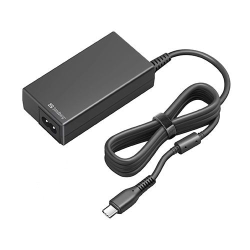 Sandberg USB-C AC Charger PD65W, 5-20V/65W, Overload/Short Circuit Protection, UK & EU Power Cables, 5 Year Warranty - Baztex Powerbanks / Chargers