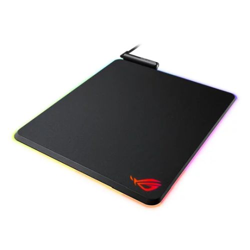 Asus ROG Balteus RGB Gaming Mouse Pad, Customisable Lighting, Non-slip, USB Passthrough, 370 x 320 x 7.9 mm - Baztex Mouse Pads & Bungees