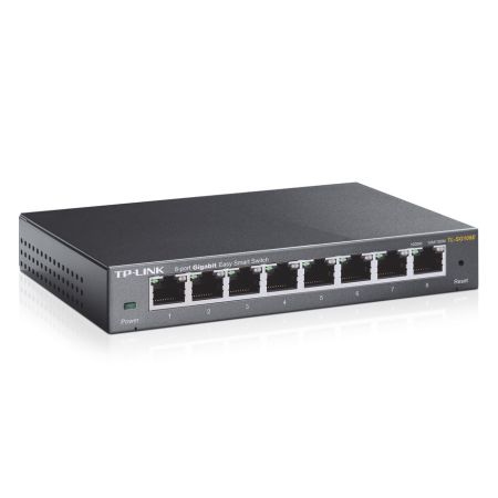 TP-LINK (TL-SG108E) 8-Port Gigabit Easy Smart Switch, Steel Case - Baztex Switches