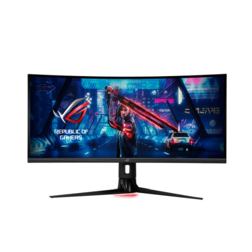 Asus 34" ROG STRIX UWQHD Ultra-wide Curved Gaming Monitor (XG349C), 3440 x 1440, 1ms, OC 180Hz, sRGB, HDMI, DP, USB, Speakers, RGB, VESA - Baztex Monitors