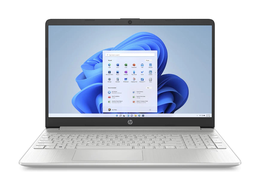 HP 15S-FQ4553SA 1 Year RTB Intel Core i5-1155G7 4Gb 256Gb SSD 15.6" FHD Windows 11 - Silver - Baztex Laptop