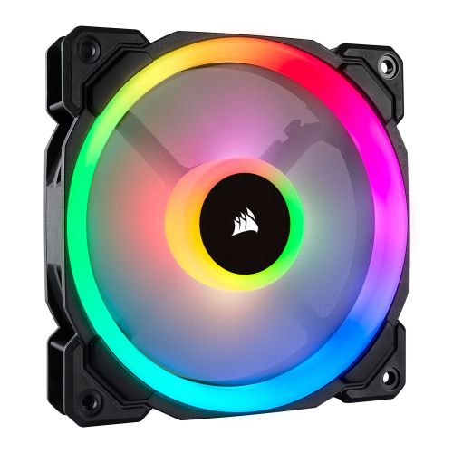 Corsair LL120 12cm PWM RGB Case Fan, 16 LED RGB Dual Light Loop, Hydraulic Bearing, Single Fan Expansion Pack - Baztex Cooling
